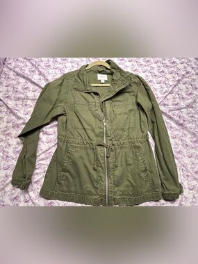 Old Navy Olive Green Drawstring Utility Jacket